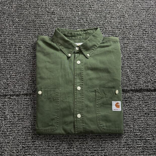 칼하트 워크웨어 롱슬리브 셔츠 카키 3141
