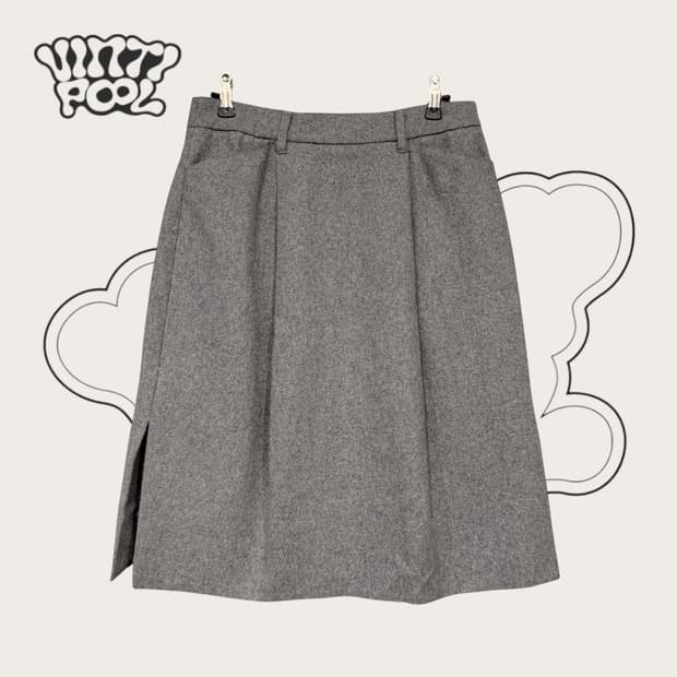 타미힐피거 울블렌드 미디스커트 4 그레이