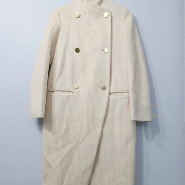 한섬 마쥬 더블 롱코트 ~55