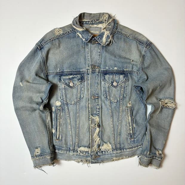 데님앤서플라이 00's 데미지 연청 자켓 PN9311