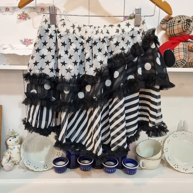 LISTEN FLAVOR(리슨 플레이버) 하라주쿠 믹스 프릴 스커트