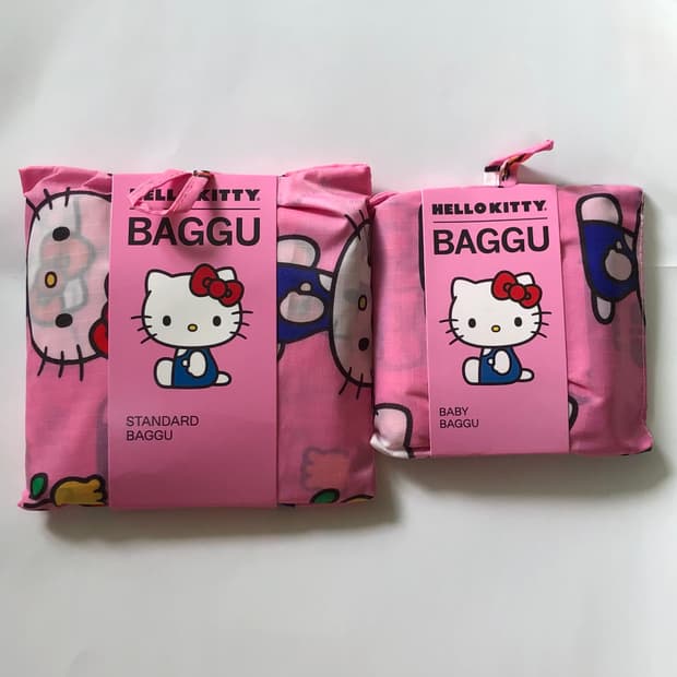 Baggu 바쿠 산리오 헬로키티 스탠다드 베이비 바쿠백 리유저블백 장바구