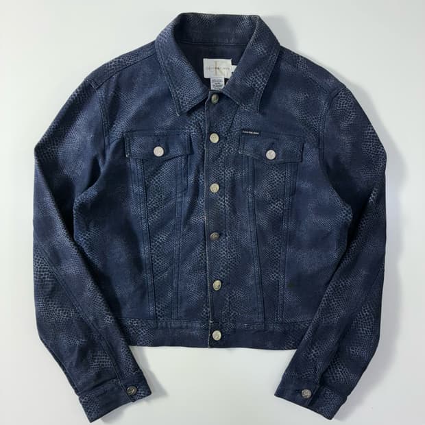 Calvin klein  캘빈클라인 코튼 파이톤 트러커 자켓  