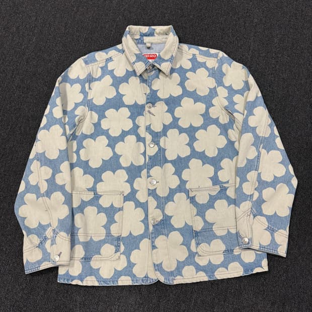 겐조 플라워 하나 닷 데님 셔츠 자켓 