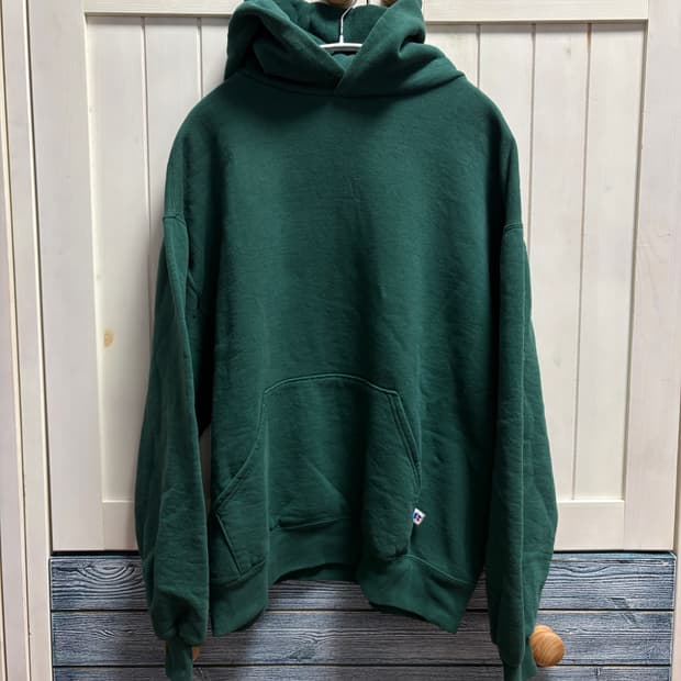 미제 usa 90s 러셀 후디 후드 그린 L 라지사이즈