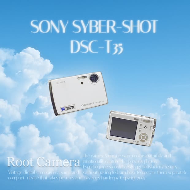 작례⭕️ 소니 사이버샷 DSC-T35 펄 화이트 빈티지 디카 디지털카메라