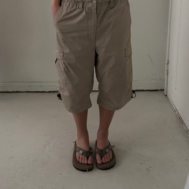일본빈티지 Airwalk 베이지 카고 하프팬츠