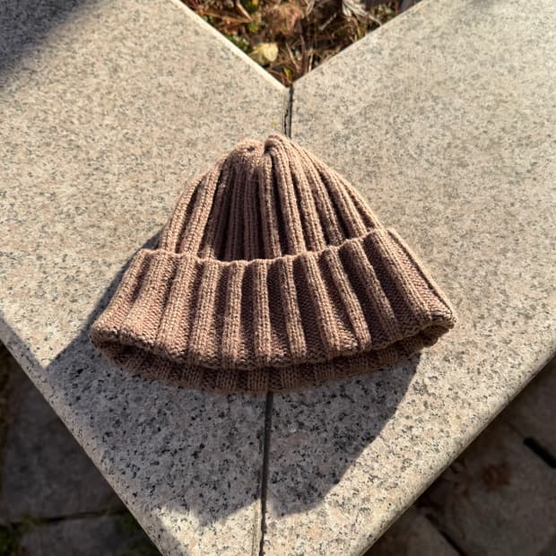 Vtg 빈티지 리브드 커프 비니