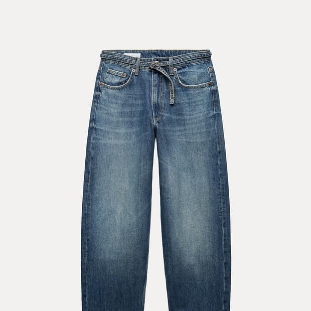 자라 배기 벌룬 미드라이즈 바지