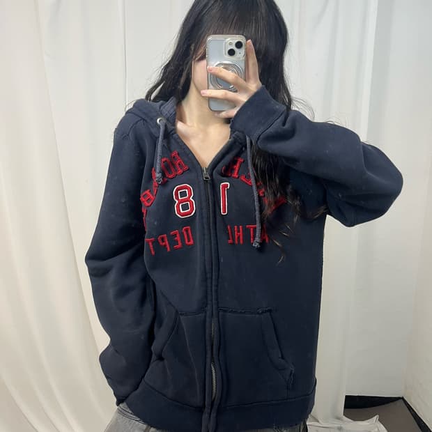 Abercrombie Navy Hoodie Zip-up