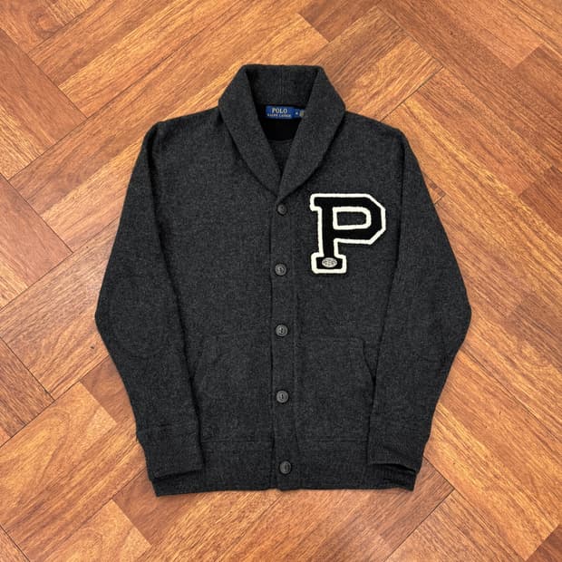 M 폴로 랄프로렌 P로고 숄카라 메리노 니트 가디건