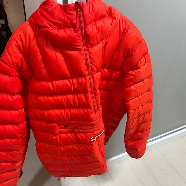 슈프림 마이크로다운 오렌지 L