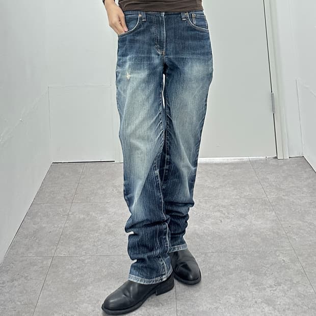 EDWIN fade lines denim jeans