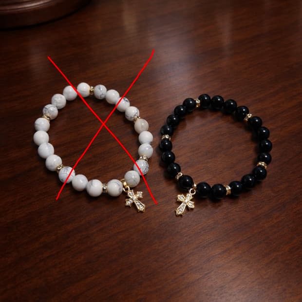 (마지막 할인) 새상품 Cross 천연석 팔찌 2color