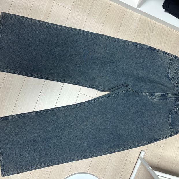 벨리에 트루 와이드 데님 팬츠 - 웨일 인디고