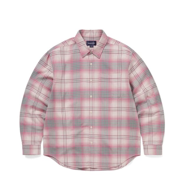 디스이즈네버댓 Flannel Check Shirt Pink