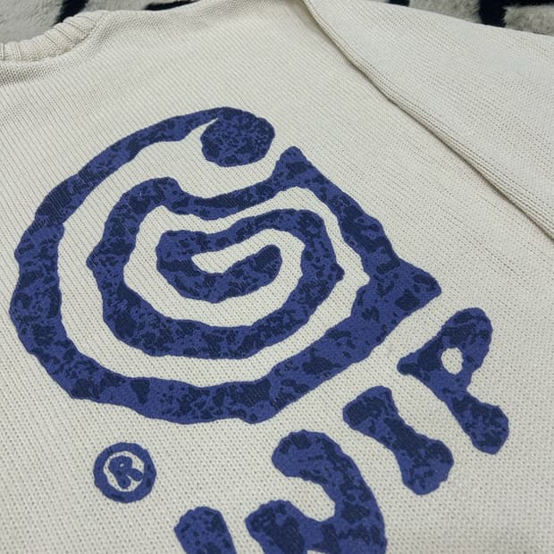 [XL]칼하트Wip 헬릭스 헤비 코튼 니트/아이보리