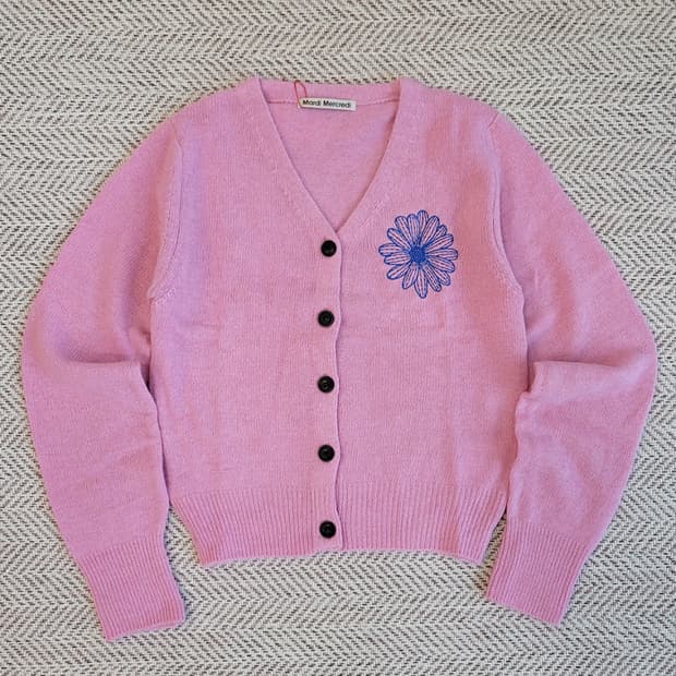 마르디메크르디 라쿤 가디건 pinkblue
