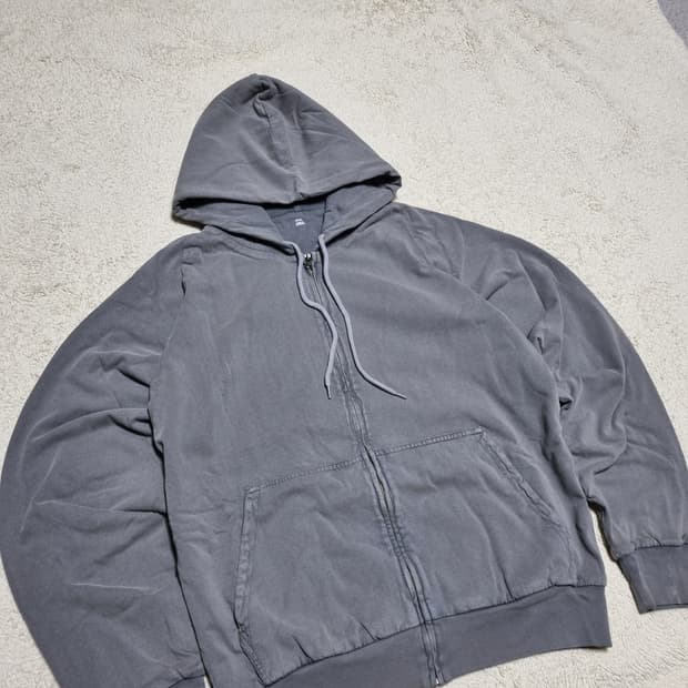 이지 갭 후드 집업 포에틱 그레이