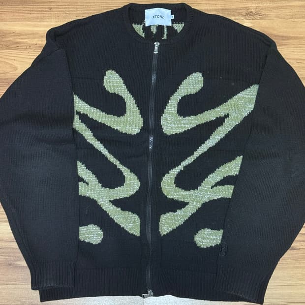 XTK063 셀즈 니트 집업 (BLACK)