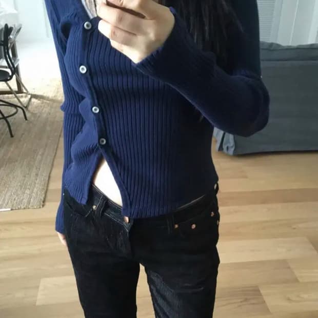 아워캐비넷 뮤즈 가디건 네이비 muse cardigan navy