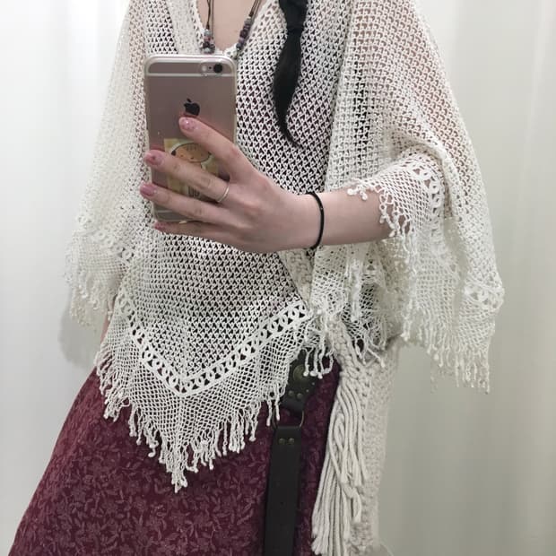 Bohemian crochet cape