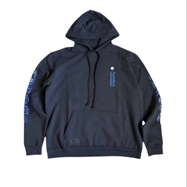 크롬하츠 버티컬 로고 후드 새상품
