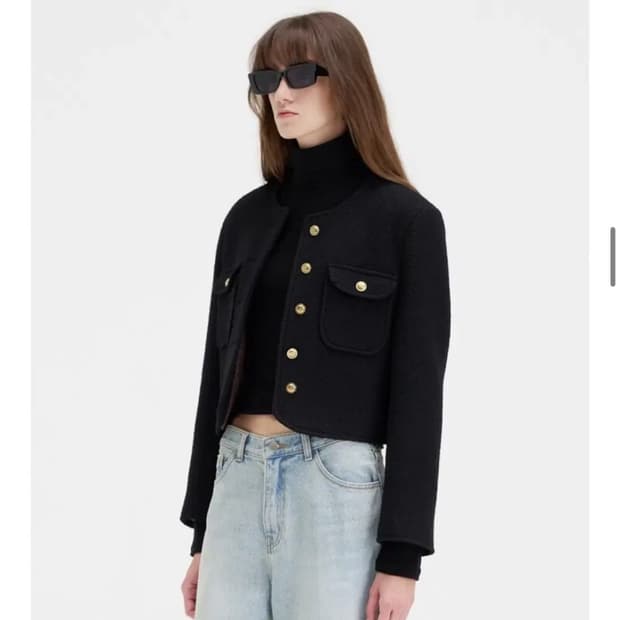 마론에디션 윈터 트위드 크롭 자켓