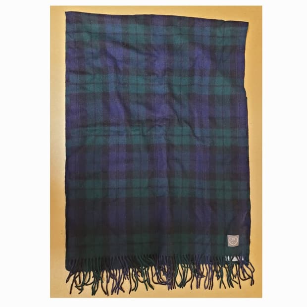 메리노 울 체크 목도리 스카프