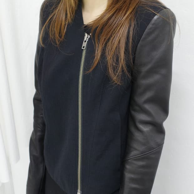 Helmut Lang Sleeve Leather Biker Jacket