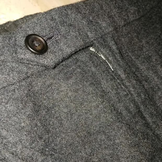 CAMOSHITA WAIST BAND WOOL EASY PANTS