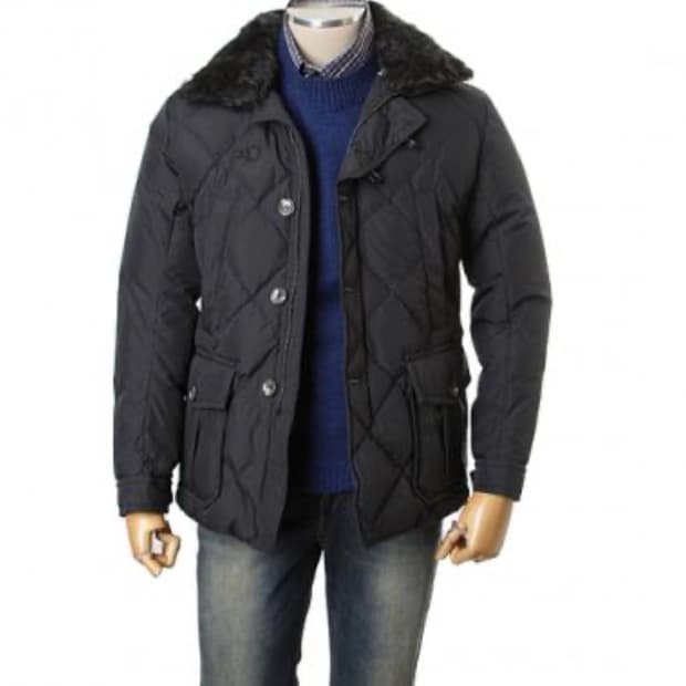  일꼬르소 델 마에스트로 구스 퀼팅 다운점퍼 네이비 105