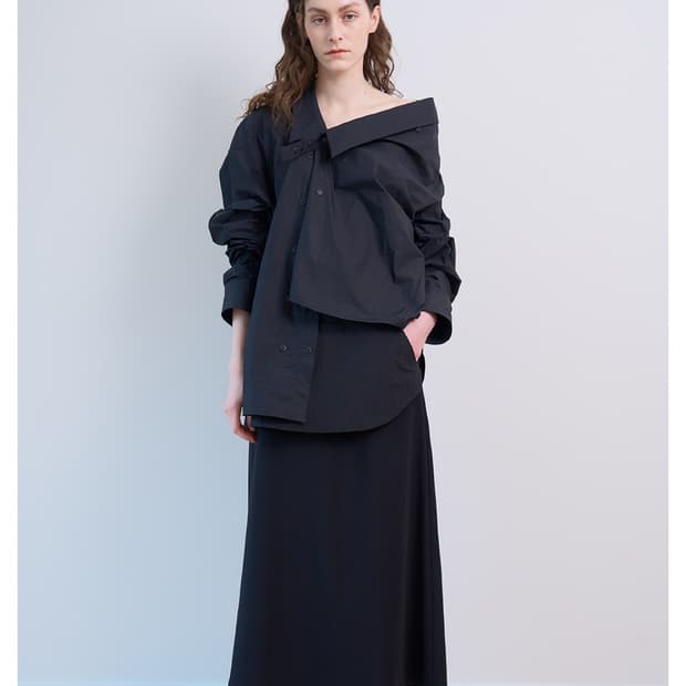 Seen TWISTED NYLON SNAP SHIRTS - SKIRT 