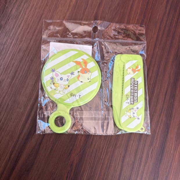 디지몬 빗 거울 세트