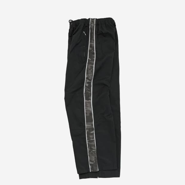 [4] 폴리테루 1011 나일론 트랙 팬츠 사이드 카모 블랙