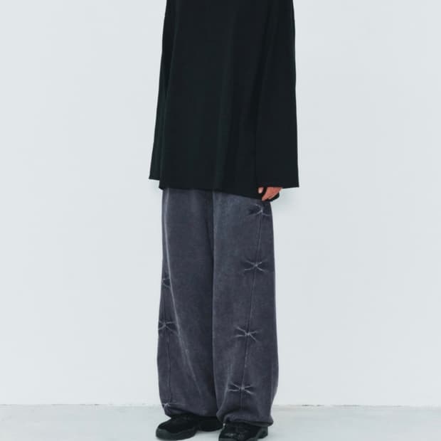 메종미네드 MAISON MINED 핀치 윈드 스웻팬츠 블랙