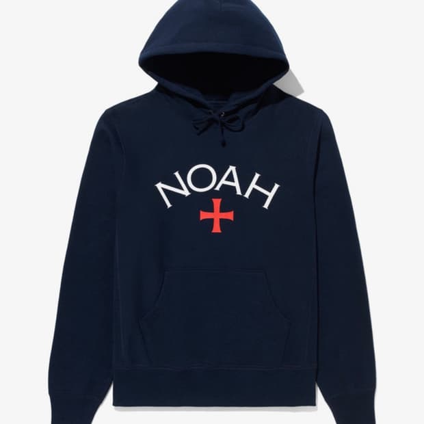 NOAH 노아 코어 로고 후디 네이비 XL
