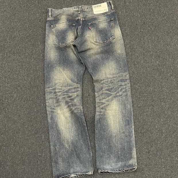 32)에드윈 빈티지 워싱 XU-S 스트레이트 데님 팬츠