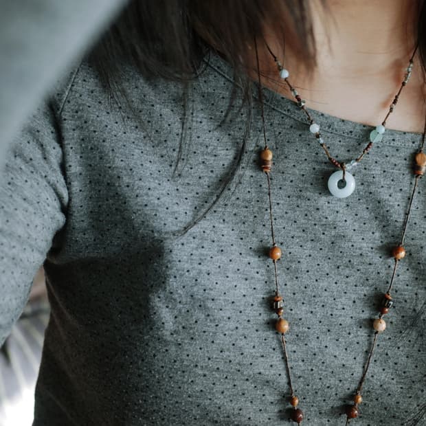 mint donut necklace 민트 도넛 핸드메이드 목걸이