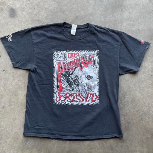 00’s 빈티지 Gildan biker poker run 티셔츠 XL