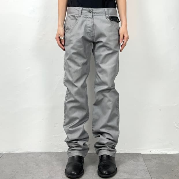 Technical Gray Herringbone Zip Pocket pa