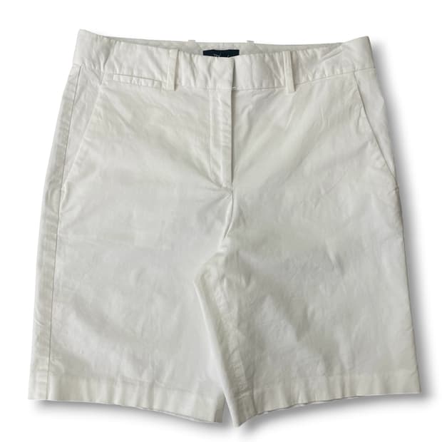 (26) 띠어리 화이트 코튼 하프팬츠