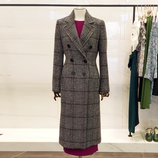 모조에스핀(MOJO.S.PHINE) 체크 더블코트 55