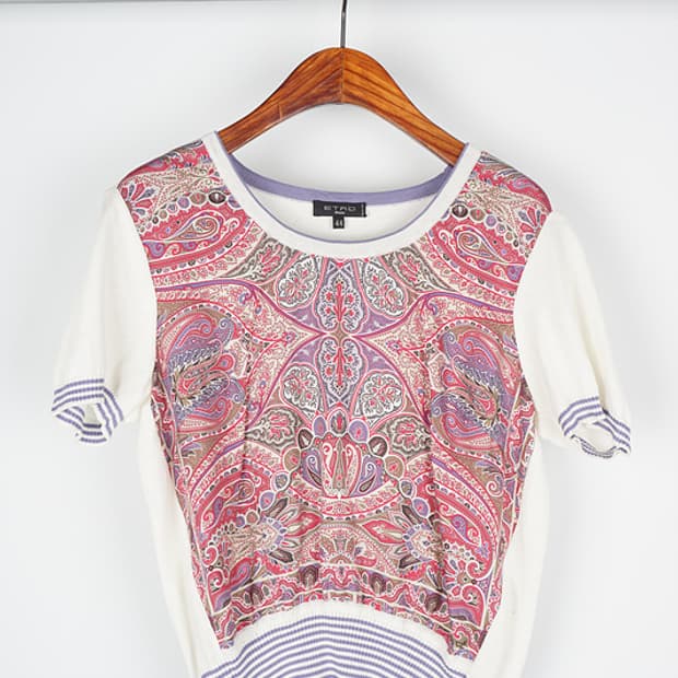 ETRO paisley panel summer knit