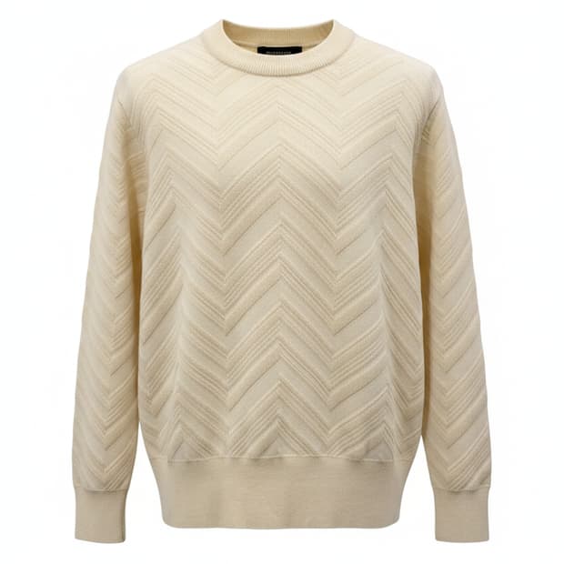 UNITED TOKYO 패턴 라운드 니트 1830