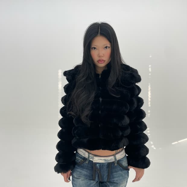 Vintage Black Fur Jacket