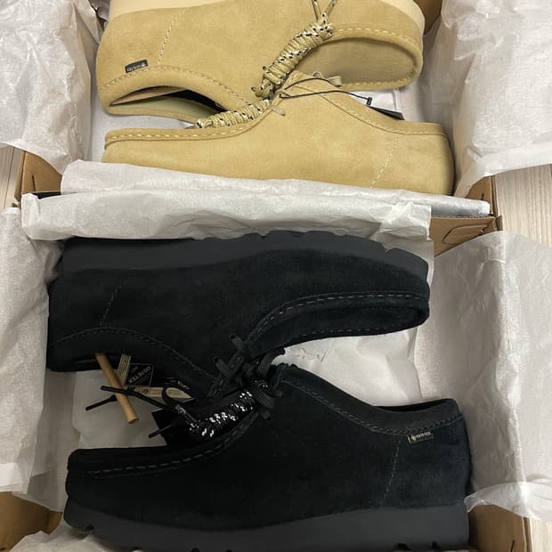 클락스 왈라비 고어텍스 블랙(7.5)/메이플(7) 새상품