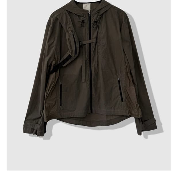 wax panel windbreaker dark mocha