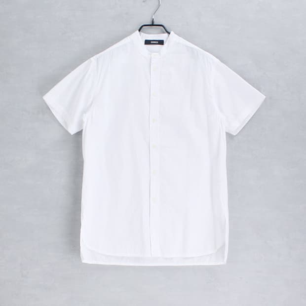 OMNES _ band collar cotton shirt
