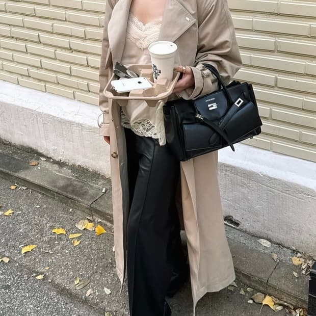 Anotherpart 어나더파트 부클라인 가죽 토트백